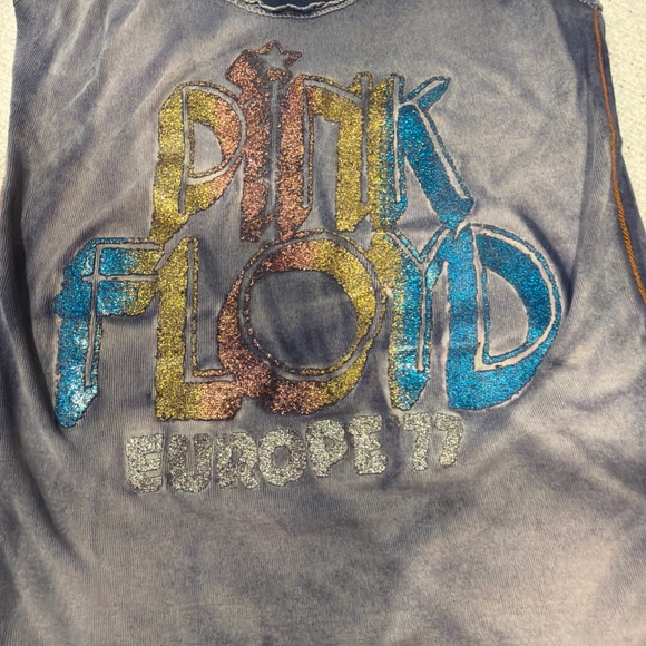 Trunk Ltd Pink Floyd Europe '77 Tank Top - Blue and Yellow - Picture 3 of 7